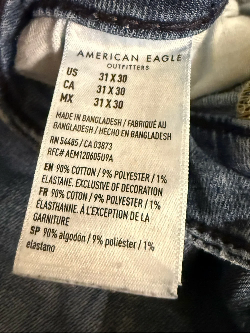 American Eagle AE Men's AirFlex+ Athletic Fit Straight Leg Jeans - 31x30